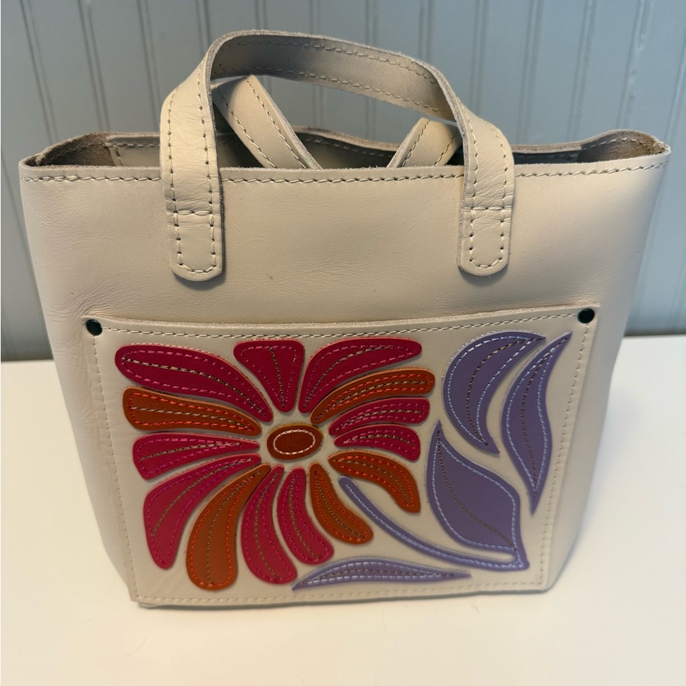 Portland Leather Goods Wildflower Mini Crossbody Tote